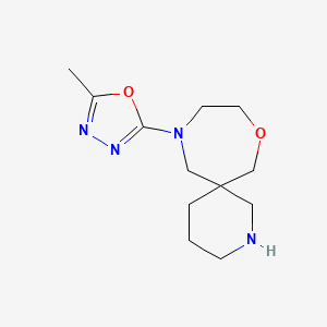 molecular formula C12H20N4O2 B8139441 11-(5-Methyl-1,3,4-oxadiazol-2-yl)-8-oxa-2,11-diazaspiro[5.6]dodecane 