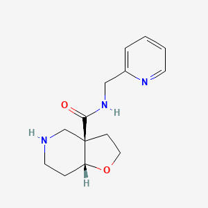 molecular formula C14H19N3O2 B8139468 (3aR,7aR)-N-(pyridin-2-ylmethyl)octahydrofuro[3,2-c]pyridine-3a-carboxamide 