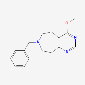 molecular formula C16H19N3O B8139481 7-benzyl-4-methoxy-6,7,8,9-tetrahydro-5H-pyrimido[5,4-d]azepine 
