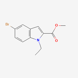 molecular formula C12H12BrNO2 B8139518 Methyl 5-bromo-1-ethylindole-2-carboxylate 