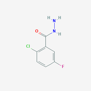 molecular formula C7H6ClFN2O B8139521 2-Chloro-5-fluorobenzohydrazide 