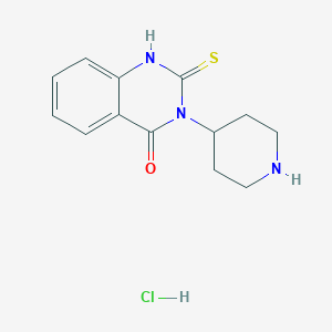 molecular formula C13H16ClN3OS B8139538 3-piperidin-4-yl-2-sulfanylidene-1H-quinazolin-4-one;hydrochloride 