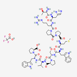 molecular formula C73H100F3N19O17S B8139546 TfR-T12 (TFA) 