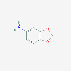 molecular formula C7H7NO2 B081397 1,3-苯并二氧杂环-5-胺 CAS No. 14268-66-7