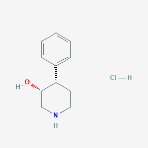 molecular formula C11H16ClNO B8139745 (3R,4S)-4-phenylpiperidin-3-ol;hydrochloride 