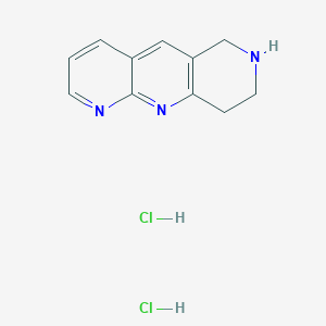 molecular formula C11H13Cl2N3 B8139800 6,7,8,9-Tetrahydropyrido[4,3-b][1,8]naphthyridine;dihydrochloride 