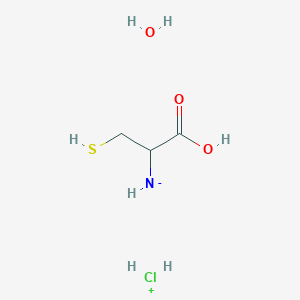 molecular formula C3H10ClNO3S B8139824 Chloranium;(1-carboxy-2-sulfanylethyl)azanide;hydrate 