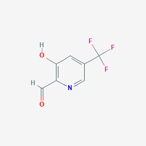 molecular formula C7H4F3NO2 B8139833 3-Hydroxy-5-(trifluoromethyl)picolinaldehyde 