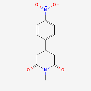 molecular formula C12H12N2O4 B8139838 1-Methyl-4-(4-nitrophenyl)piperidine-2,6-dione 