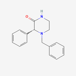 molecular formula C17H18N2O B8139870 (R)-4-Benzyl-3-phenylpiperazin-2-one 