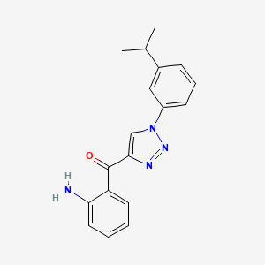 molecular formula C18H18N4O B8139872 (2-aminophenyl)(1-(3-isopropylphenyl)-1H-1,2,3-triazol-4-yl)methanone 