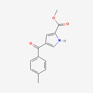 molecular formula C14H13NO3 B8139880 Methyl 4-(4-methylbenzoyl)-1H-pyrrole-2-carboxylate 