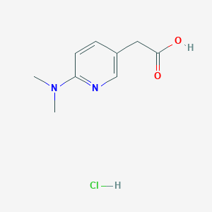 molecular formula C9H13ClN2O2 B8139886 2-(6-(Dimethylamino)pyridin-3-yl)acetic acid hydrochloride 