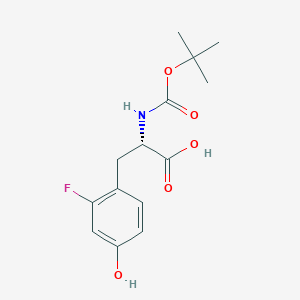 molecular formula C14H18FNO5 B8139902 (S)-2-((tert-butoxycarbonyl)amino)-3-(2-fluoro-4-hydroxyphenyl)propanoic acid 
