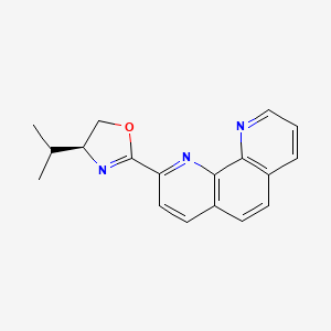 molecular formula C18H17N3O B8139907 (S)-4-Isopropyl-2-(1,10-phenanthrolin-2-yl)-4,5-dihydrooxazole 