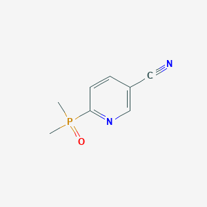 molecular formula C8H9N2OP B8139928 6-(Dimethylphosphoryl)nicotinonitrile 