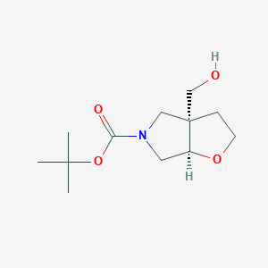 molecular formula C12H21NO4 B8139931 Rac-tert-butyl (3AR,6AR)-3A-(hydroxymethyl)-hexahydro-2H-furo[2,3-C]pyrrole-5-carboxylate 