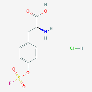 molecular formula C9H11ClFNO5S B8139945 (S)-2-Amino-3-(4-((fluorosulfonyl)oxy)phenyl)propanoic acid hydrochloride 