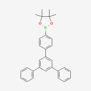 molecular formula C30H29BO2 B8140014 2-[4-(3,5-Diphenylphenyl)phenyl]-4,4,5,5-tetramethyl-1,3,2-dioxaborolane 