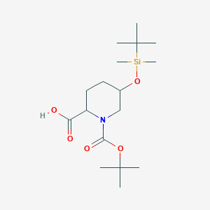 5-[Tert-butyl(dimethyl)silyl]oxy-1-[(2-methylpropan-2-yl)oxycarbonyl]piperidine-2-carboxylic acid