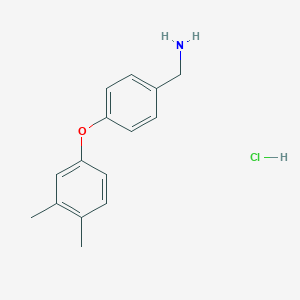 molecular formula C15H18ClNO B8140049 [4-(3,4-Dimethylphenoxy)phenyl]methanamine;hydrochloride 