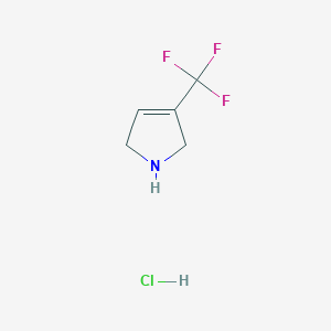 molecular formula C5H7ClF3N B8140057 3-(trifluoromethyl)-2,5-dihydro-1H-pyrrole hydrochloride 