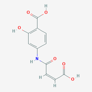 molecular formula C11H9NO6 B8140078 4-[[(Z)-3-carboxyprop-2-enoyl]amino]-2-hydroxybenzoic acid CAS No. 58174-50-8