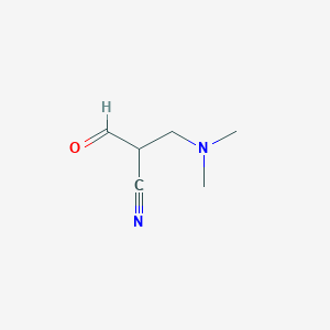 molecular formula C6H10N2O B8140098 2-[(Dimethylamino)methyl]-3-oxopropanenitrile 