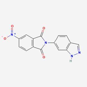 molecular formula C15H8N4O4 B8140112 2-(1H-indazol-6-yl)-5-nitroisoindole-1,3-dione 