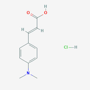 molecular formula C11H14ClNO2 B8140120 (E)-3-[4-(dimethylamino)phenyl]prop-2-enoic acid;hydrochloride 