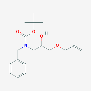 molecular formula C18H27NO4 B8140164 tert-butyl N-benzyl-N-(2-hydroxy-3-prop-2-enoxypropyl)carbamate 