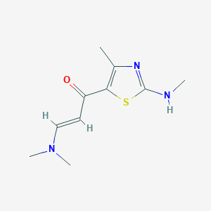 molecular formula C10H15N3OS B8140205 (E)-3-(dimethylamino)-1-(4-methyl-2-(methylamino)thiazol-5-yl) prop-2-en-1-one 