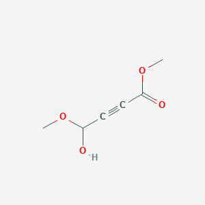molecular formula C6H8O4 B8140250 Methyl 4-hydroxy-4-methoxybut-2-ynoate 