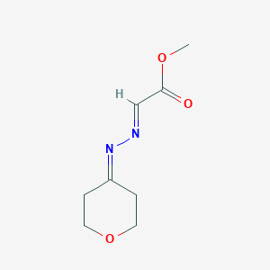 molecular formula C8H12N2O3 B8140272 methyl (2E)-2-(oxan-4-ylidenehydrazinylidene)acetate 