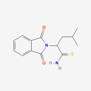 molecular formula C14H16N2O2S B8140279 2-(1,3-dioxo-1,3-dihydro-2H-isoindol-2-yl)-4-methylpentanethioamide 