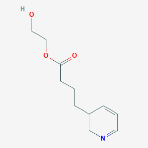 molecular formula C11H15NO3 B8140311 2-Hydroxyethyl 4-pyridin-3-ylbutanoate 