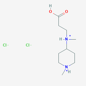 molecular formula C10H22Cl2N2O2 B8140380 2-Carboxyethyl-methyl-(1-methylpiperidin-1-ium-4-yl)azanium;dichloride 