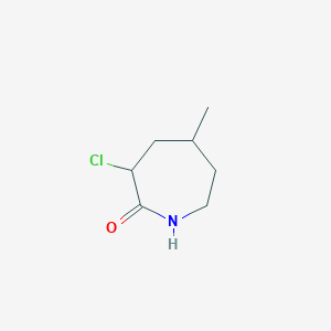 molecular formula C7H12ClNO B8140388 3-Chloro-5-methylazepan-2-one 