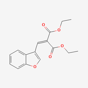 molecular formula C16H16O5 B8140398 Diethyl 2-(1-benzofuran-3-ylmethylidene)propanedioate 