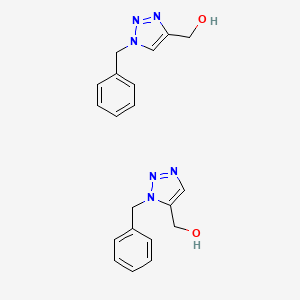 molecular formula C20H22N6O2 B8140406 (1-Benzyltriazol-4-yl)methanol;(3-benzyltriazol-4-yl)methanol 