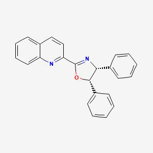 molecular formula C24H18N2O B8140483 (4R,5S)-4,5-Diphenyl-2-(quinolin-2-yl)-4,5-dihydrooxazole 