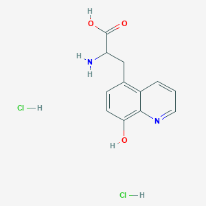 molecular formula C12H14Cl2N2O3 B8140484 2-Amino-3-(8-hydroxyquinolin-5-yl)propanoic acid dihydrochloride 