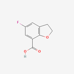 molecular formula C9H7FO3 B8140562 5-氟-2,3-二氢苯并呋喃-7-羧酸 