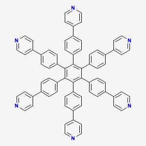 molecular formula C72H48N6 B8140577 4,4'-(3',4',5',6'-Tetrakis(4-(pyridin-4-yl)phenyl)-[1,1':2',1''-terphenyl]-4,4''-diyl)dipyridine 