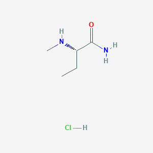molecular formula C5H13ClN2O B8140605 (S)-2-(Methylamino)butanamide hydrochloride 