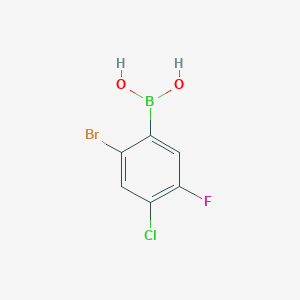 molecular formula C6H4BBrClFO2 B8140664 (2-Bromo-4-chloro-5-fluorophenyl)boronic acid 
