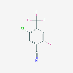 molecular formula C8H2ClF4N B8140665 5-Chloro-2-fluoro-4-(trifluoromethyl)benzonitrile 