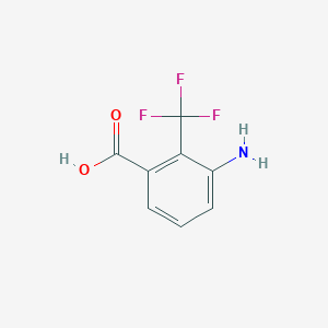 molecular formula C8H6F3NO2 B8140690 3-Amino-2-(trifluoromethyl)benzoic acid 