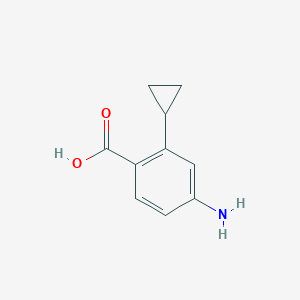 molecular formula C10H11NO2 B8140698 4-Amino-2-cyclopropylbenzoic acid 
