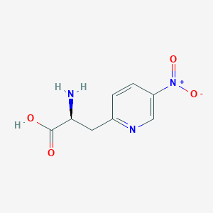 molecular formula C8H9N3O4 B8140721 (S)-2-Amino-3-(5-nitro-pyridin-2-yl)-propionic acid 